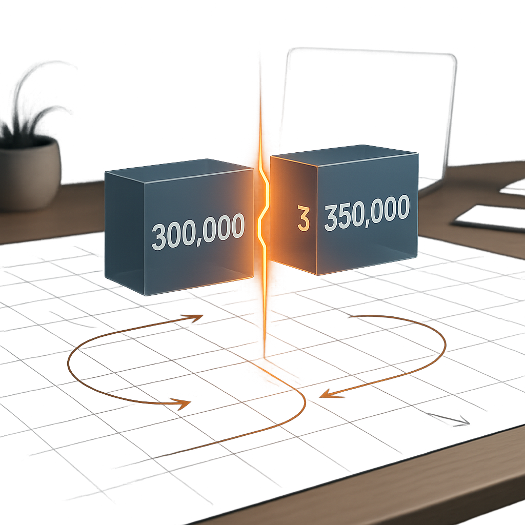 Conceptual image of appraisal gap
