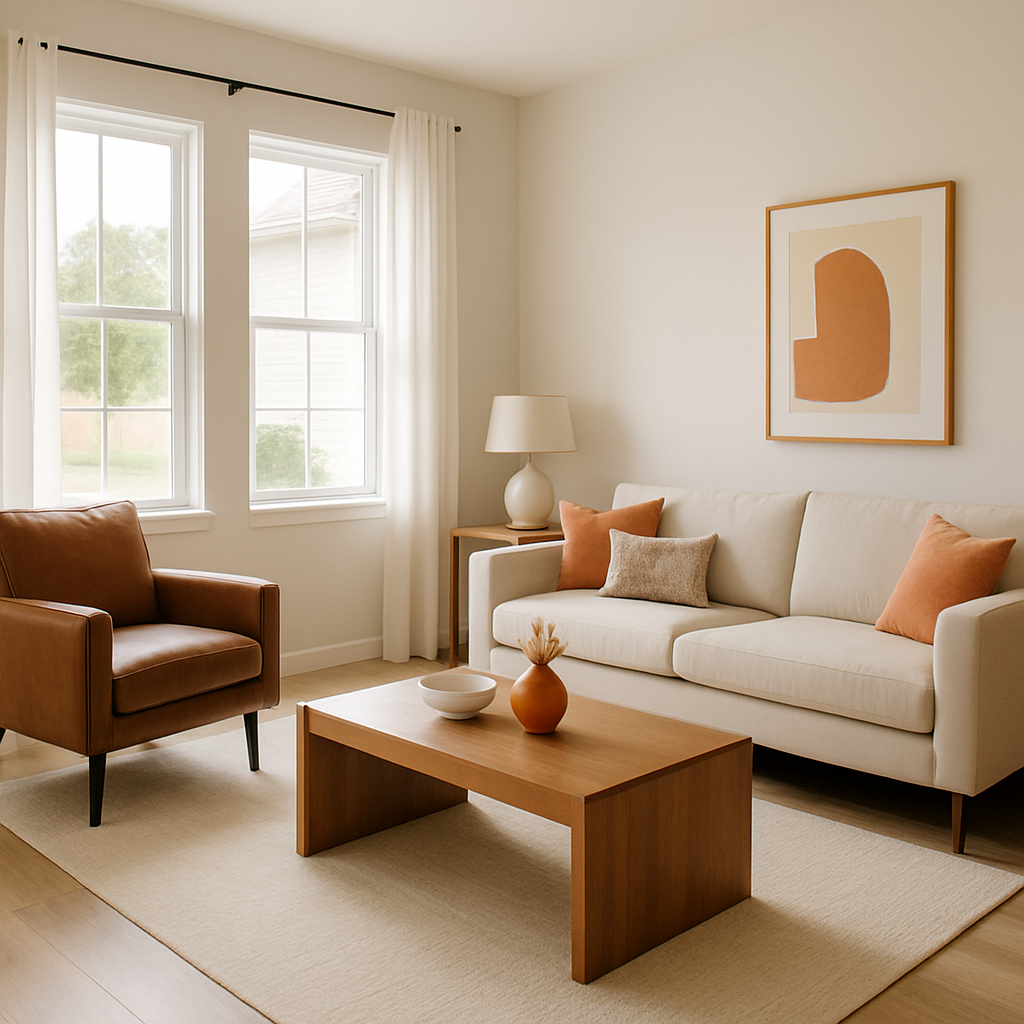 Neutral staged interior home ready for Amarillo market