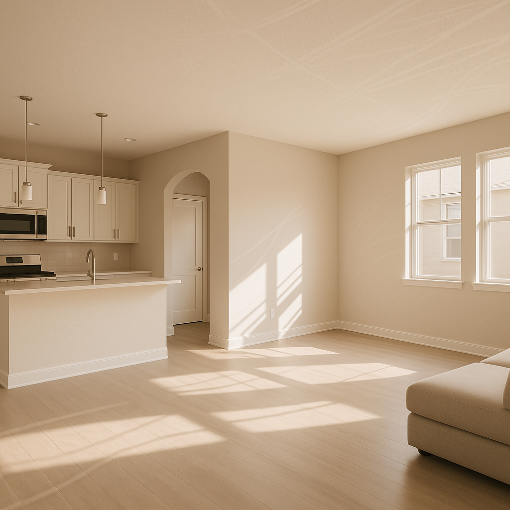 Minimalist interior symbolizing preparedness for closing day