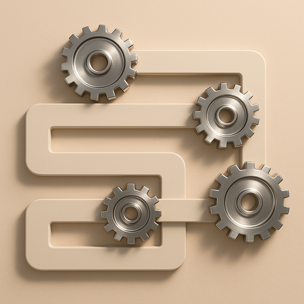 Multi-layered pipeline system symbolizing structured lead engagement cadence