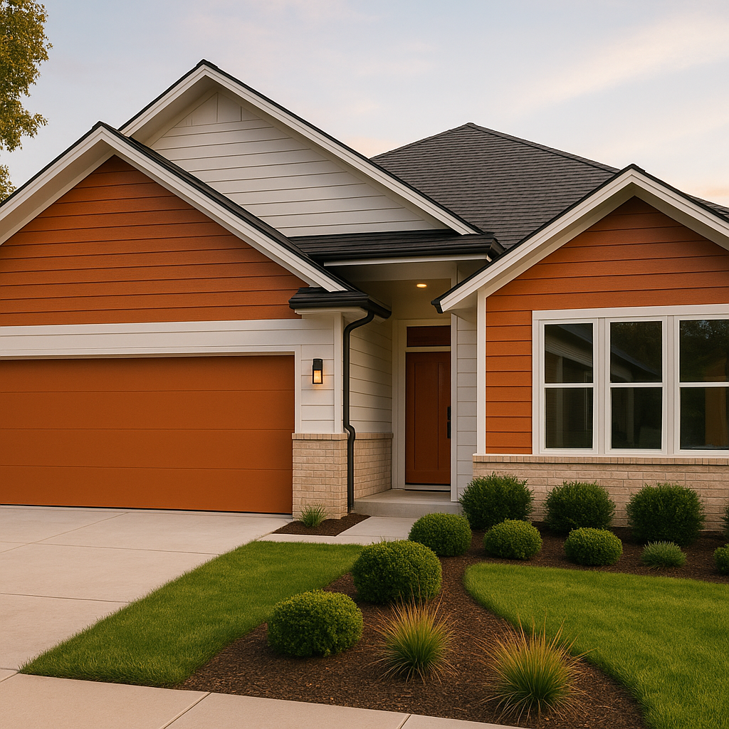 Well-maintained rental property with crisp landscaping