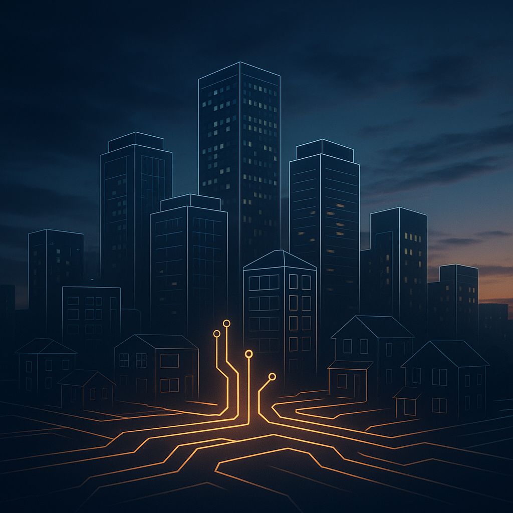 Cityscape network symbolizing structured eviction preparation