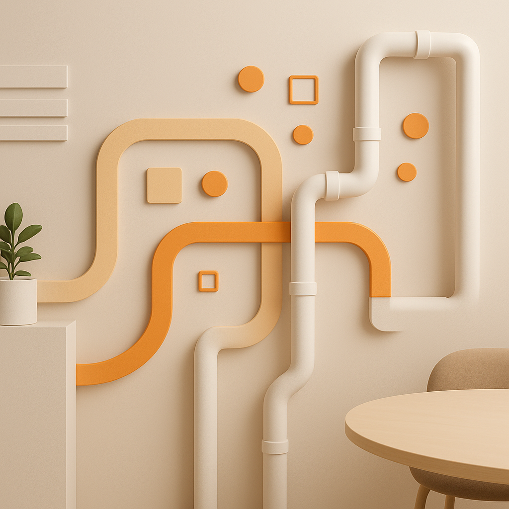 Abstract pathways representing standardized communication workflows