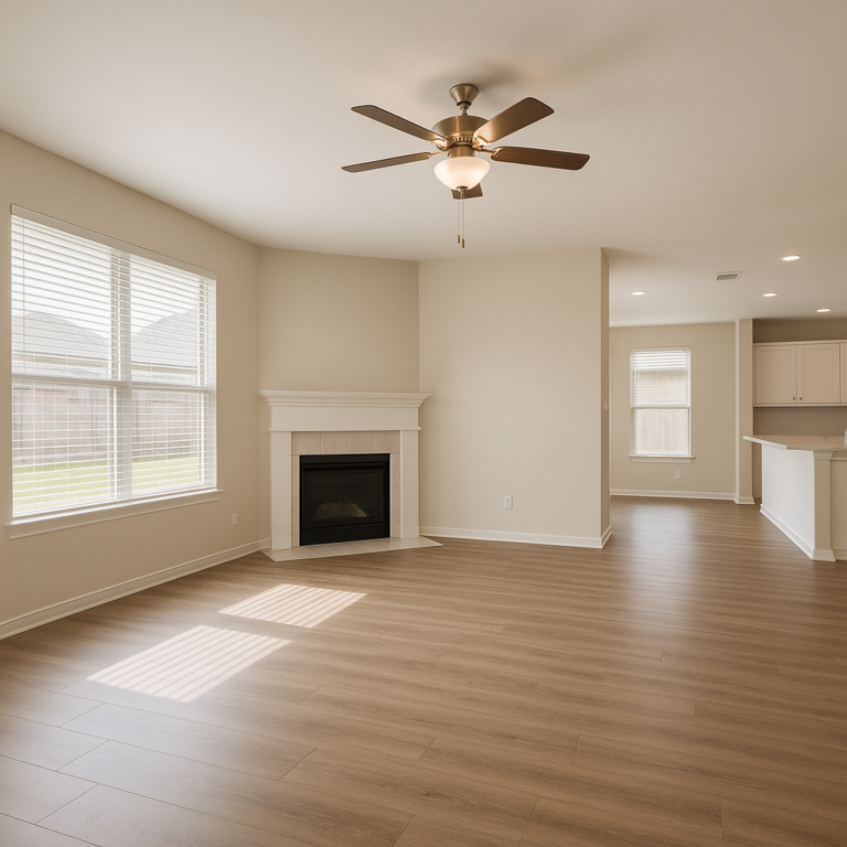 Bright, modern rental home interior featuring large windows and sleek built-in systems symbolizing investor confidence