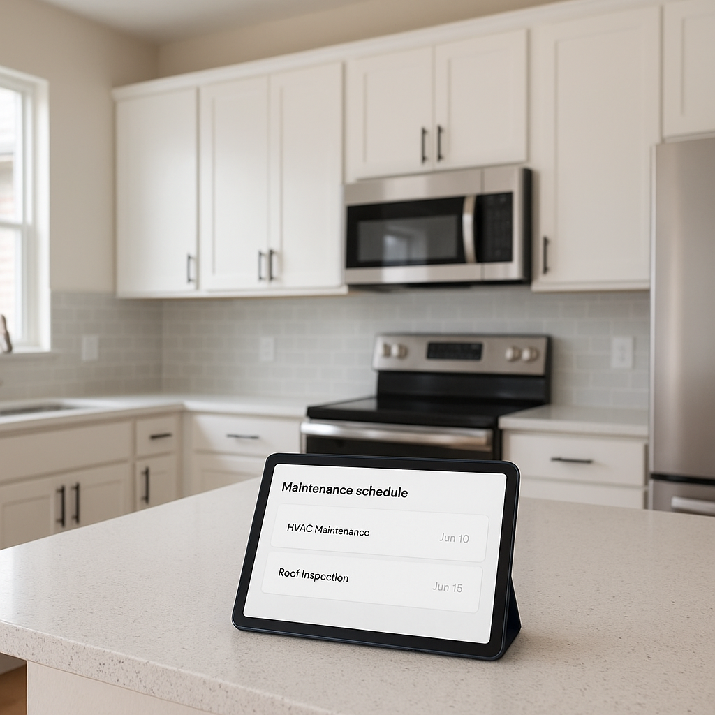 Updated kitchen suggesting maintenance and system upkeep that affects pricing