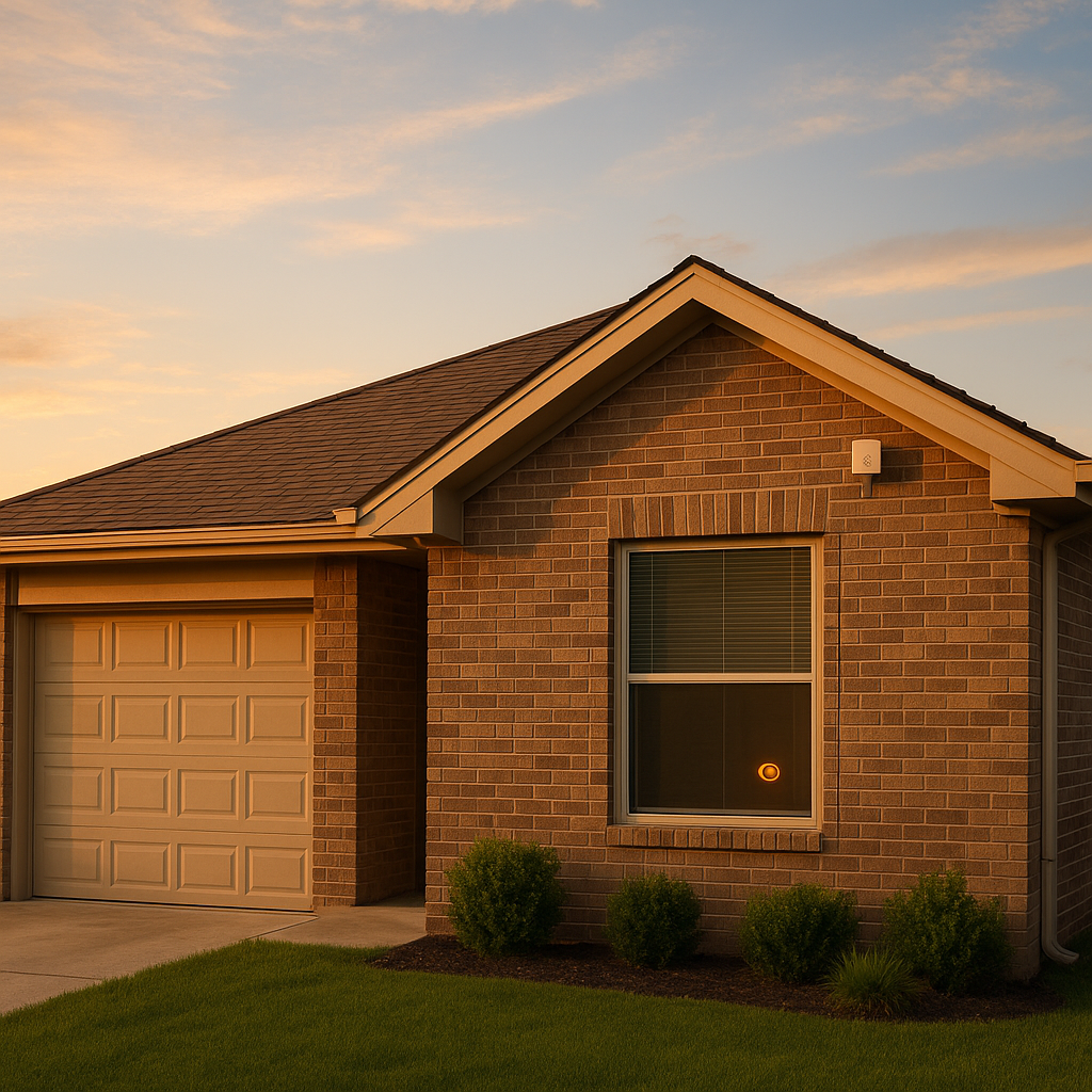 Amarillo rental home exterior emphasizing roof condition and weather risk
