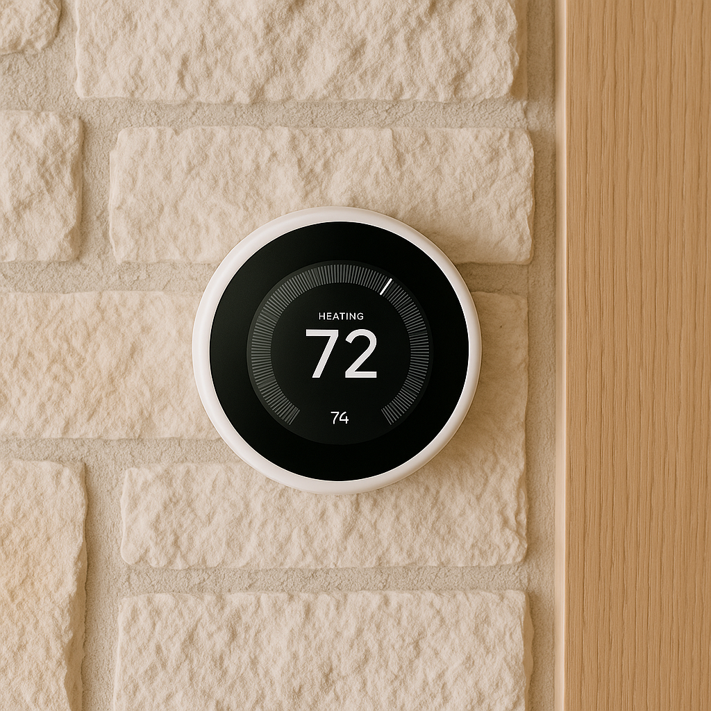 Wall-mounted smart thermostat for efficient climate control