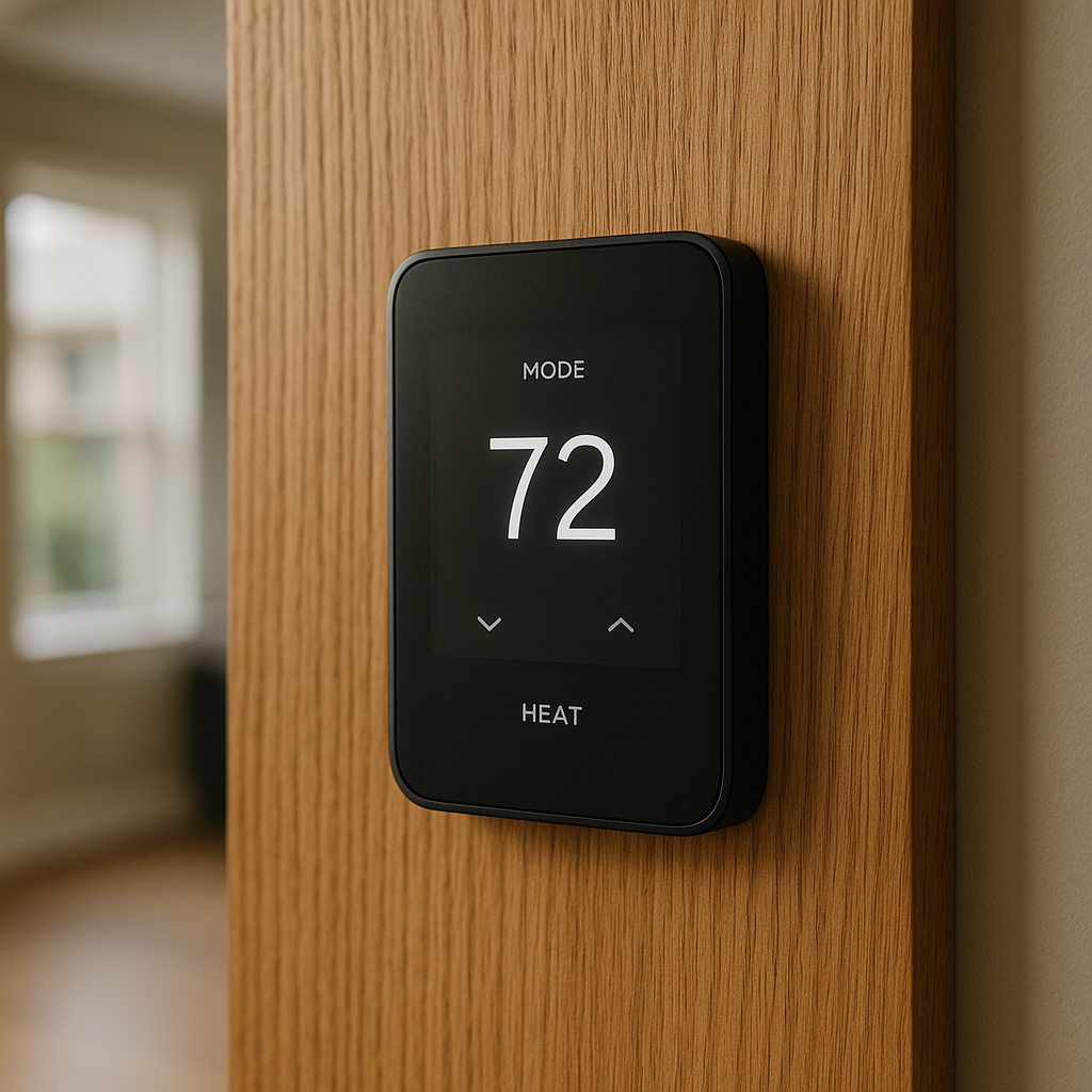 Smart thermostat detail signaling efficient, low-friction home maintenance
