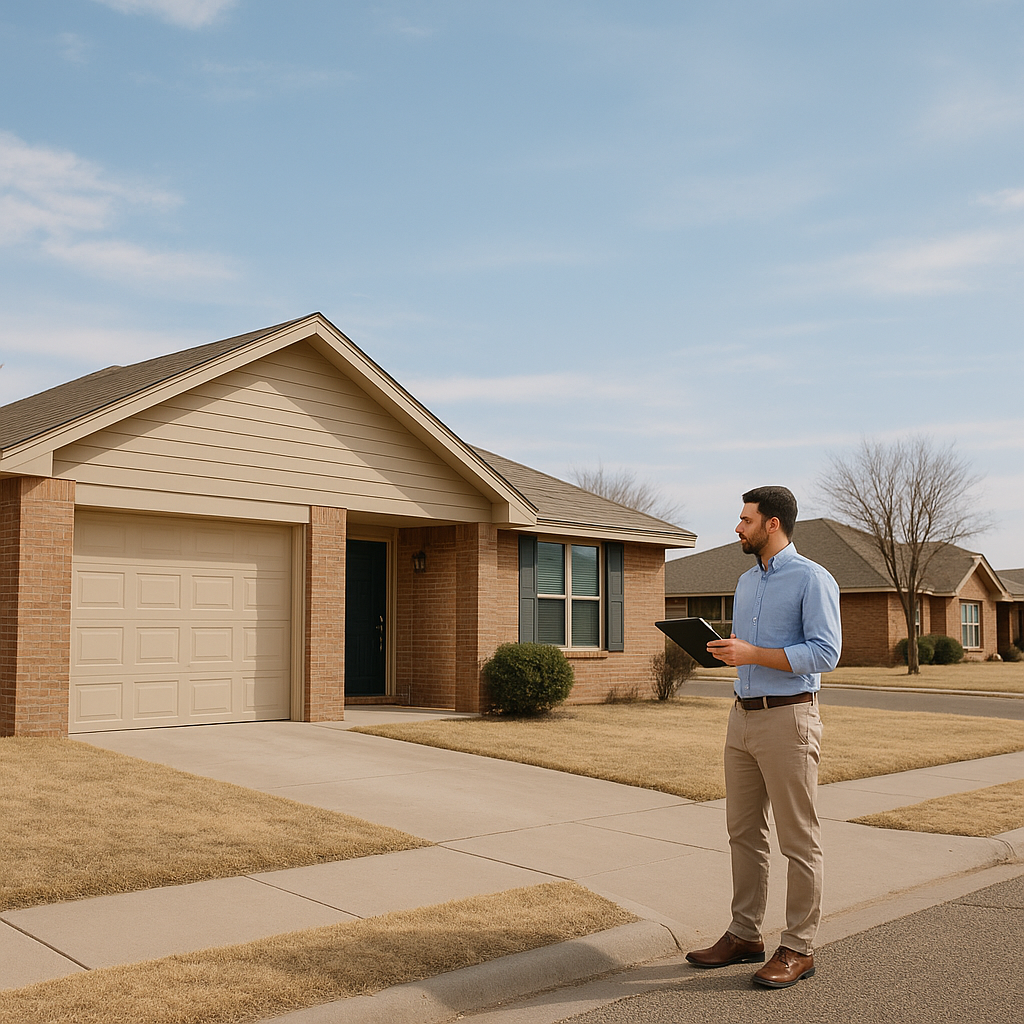 View of modern Amarillo neighborhood with new homes representing economic drivers behind housing demand for investors