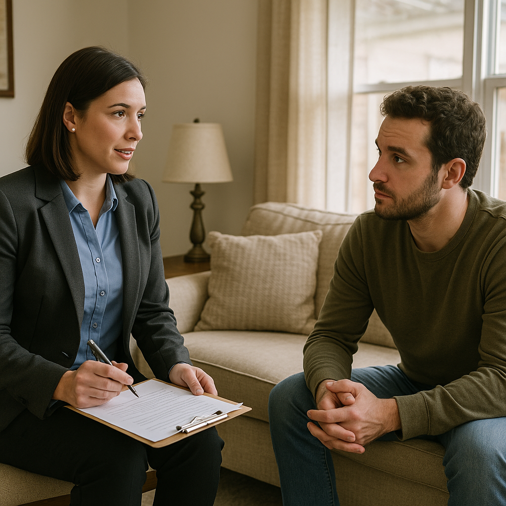Landlord reviewing rental property documents and checking lease agreements to avoid common rental owner mistakes