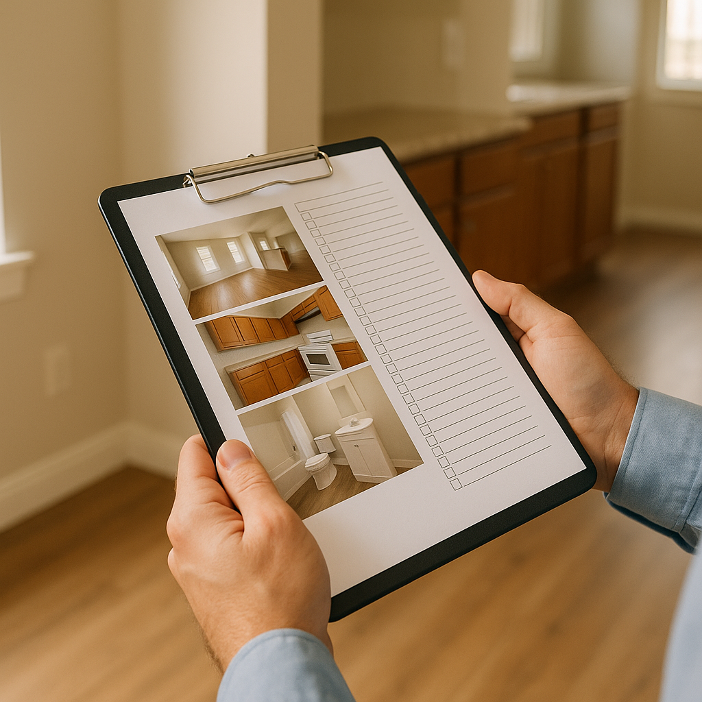 Property management documentation and process checklist concept