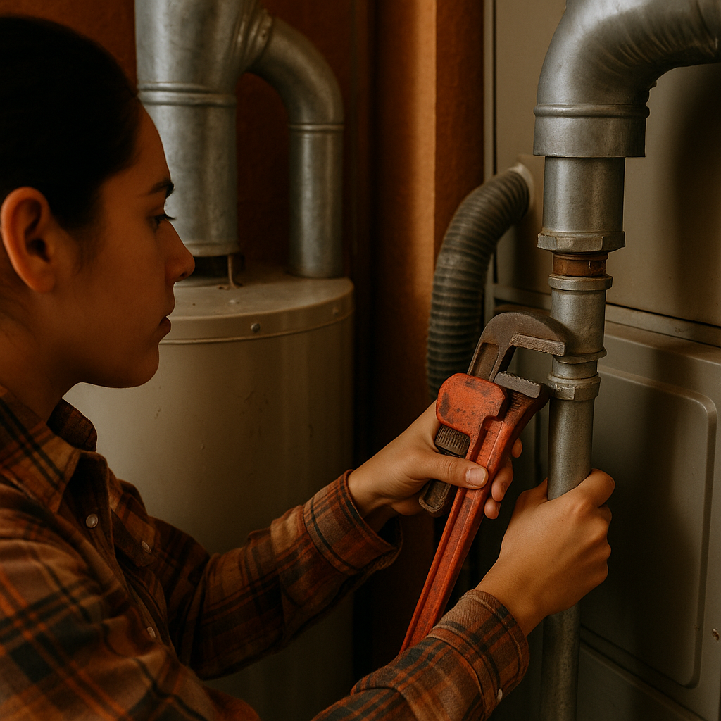 A landlord reviewing rental property documents and calculating expenses to build a maintenance reserve in Texas rentals